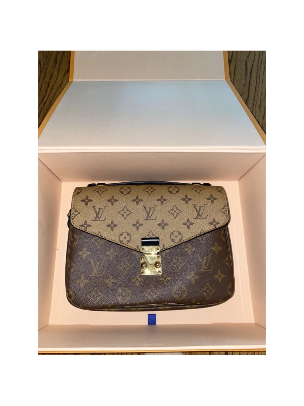 Louis Vuitton Monogram Reverse Pochette Metis - Brown and Tan with Gold Hardware